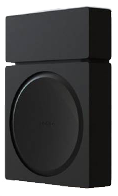 Black rectangular Sonos AMP, with
